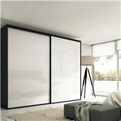 Kit quincaillerie armoire 2 portes couli. s f. souple Placard 74 poignée Sharp ép. 16mm Noir