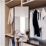 Miroir extractible l'intérieur l'armoire noir texturé Acier plastique Verre