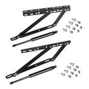 Jeu ensemble levage lits ouverture latérale lits 90 cm Acier noir