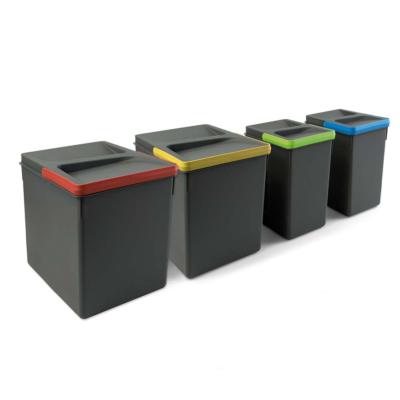 Poubelles pour tiroir de cuisine Recycle, Hauteur 266mm