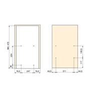 Chariot coulissant Supra fixation inf. f. amortie mod. 400mm acier chromé