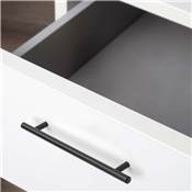 Lot 10 poignées meubles Orlando L336mm entraxe 256mm Acier noir