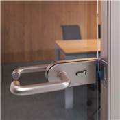 Poignées serrures portes verre intérieur Modèle U acier inoxydable