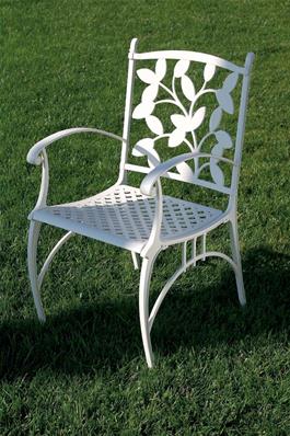 Fauteuil de jardin, collection Ébano, lot de 2, couleur blanc