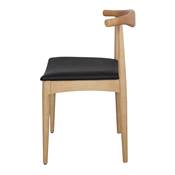 Lot 2 chaises bois style mid century noir