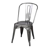 Lot 2 chaises métal style industriel metal vernis