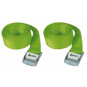 Sangles bagagres 25mmx2,5m 250/500kgs en lot de 2