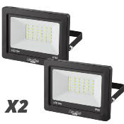 Lot de 2 Projecteurs LED 20 watt 1500 lumen IP65 mural