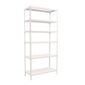 Étagère en métal blanc 6 étagères charge 200 kgs dim.2500x1200x500mm sans vis
