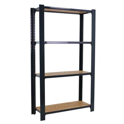Étagère en métal anthracite osb 4 étagères 200 kgs dim.1500x800x300mm sans vis