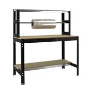 Établi métal anthracite bois capacité charge 600 kgs dim.1445x1510x760mm à visser