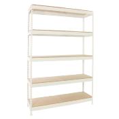 Étagère en métal blanc bois étagères charge 300 kgs dim.2000x1000x600mm sans vis