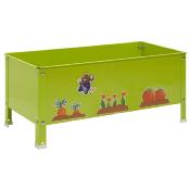 Jardinière en métal deco enfants contenance 60L dim.415x725x325mm à visser