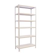 Étagère en métal blanc 6 étagères charge 180 kgs dim.2500x800x500mm sans vis