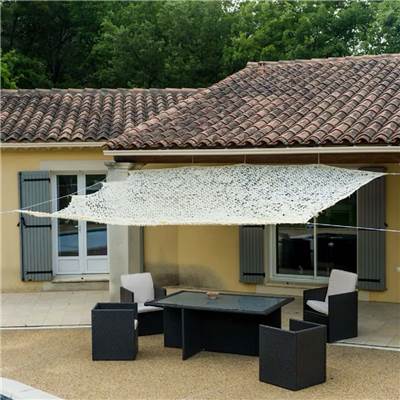 Toile d'ombrage ajourée carrée beige 120g/m2 dim.3x3m