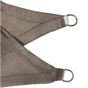 Voile d'ombrage carré taupe 160g/m2 dim.5x5m