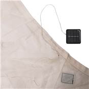 Voile d'ombrage rectangulaire crème 160g/m2 dim.4x5m300 LED solaires