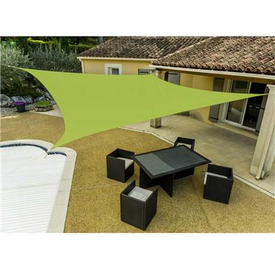 Voile d'ombrage rectangulaire vert anis 160g/m2 dim.3x4m