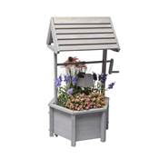 Puits en bois de sapin décoration pour jardin 38x42x82cm bois