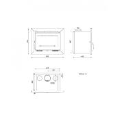 Insert de cheminée en acier 12.5 Kw acier