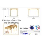 Abri, carport Toit Plat, Bois DOUGLAS Français