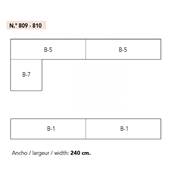 Ramis BLOCK, composition de 5 modules, largeur 240 cm