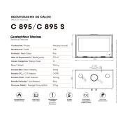 Pack Insert cheminée bois LAGOS-C-895, 9KW, Cadre 4 côtés