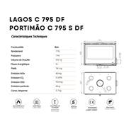 Insert cheminée poêle à bois PORTIMAO-SL-795-S-DF, 7KW, ventilation,dble face