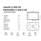 Insert cheminée poêle à bois PORTIMAO-SL-895-S-DF, 8KW,dble face