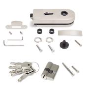 Serrure porte verre cadre bois cylindre clés porte verre 8-12mm acier inoxydable finition inox
