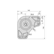 Lot 4 pieds table diam. 60mm H 830mm Acier alu.