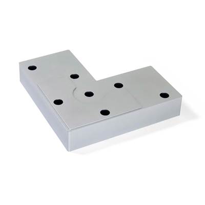 Lot 20 pieds meuble Alumix 8 haut. 12mm plastique alu.