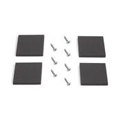Jeu pieds rectangulaires Square table larg. 600mm Acier blanc