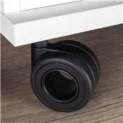 Lot 4 roulettes Hole plétine montage diam. 65mm Acier noir plastique
