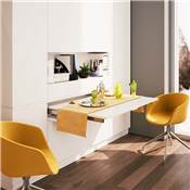 Coulisses table rallonge Lunch brossé alu. Inox anodisé