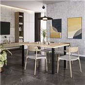 Lot 4 pieds table carrés 50x50mm Acier noir