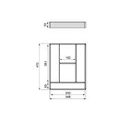 Organisateur tiroirs Alumount 450x500 alu. Anthracite
