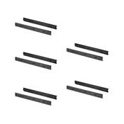 Lot 5 jeux Coulisses tiroirs roulement billes haut. 45mm prof. 500mm sortie totale Noir