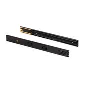 Lot 5 jeux Coulisses tiroirs roulement billes haut. 45mm prof. 300mm sortie totale  amortie Noir