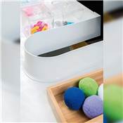Lot 10 Economiseurs siphon tiroir salle bain courbés plastique Blanc