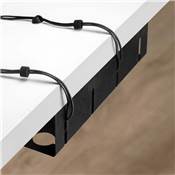 Lot 2 Chemin scâbles sous le bureau long. 430 mm Acier noir