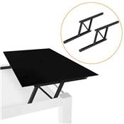 Jeu ensemble mécanismes levage table basse permet lever la table 135mm Acier noir