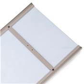 Miroir extractible l'intérieur l'armoire gris pierre Acier plastique Verre