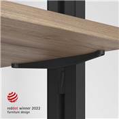 Lot consoles 5 étagères bois structure Zero planches non incluses Zamak noir texturé