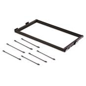 Kit 7 tringles pantalon cadre roulement armoires Moka f. souple réglable mod. 900mm alu. Acier