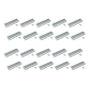 Lot 20 poignées meubles Alfafar L190mm entraxe 160mm alu. Anodisé mat