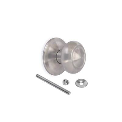 Bouton porte d'entrée Modèle Fedora diam.70mm poignée Acier inoxydable Nickel satiné