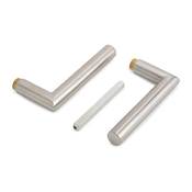 Poignées serrures portes verre intérieur Modèle L-R acier inoxydable