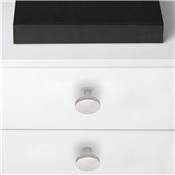 Lot 10 boutons meubles Uppsala diam. 30mm alu. Inox brossé