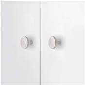 Lot 10 boutons meubles Uppsala diam. 30mm alu. Inox brossé